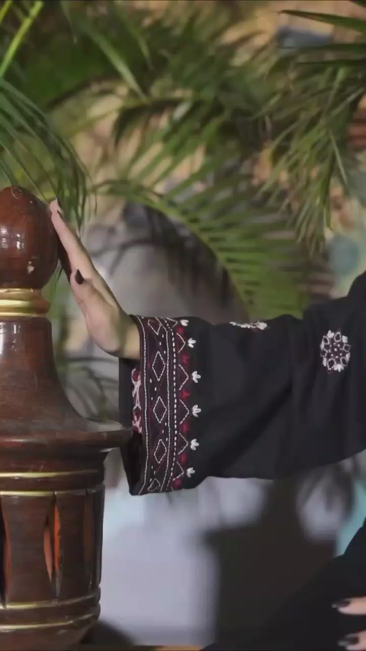 Sindhi Embroidered Long-Length Suit