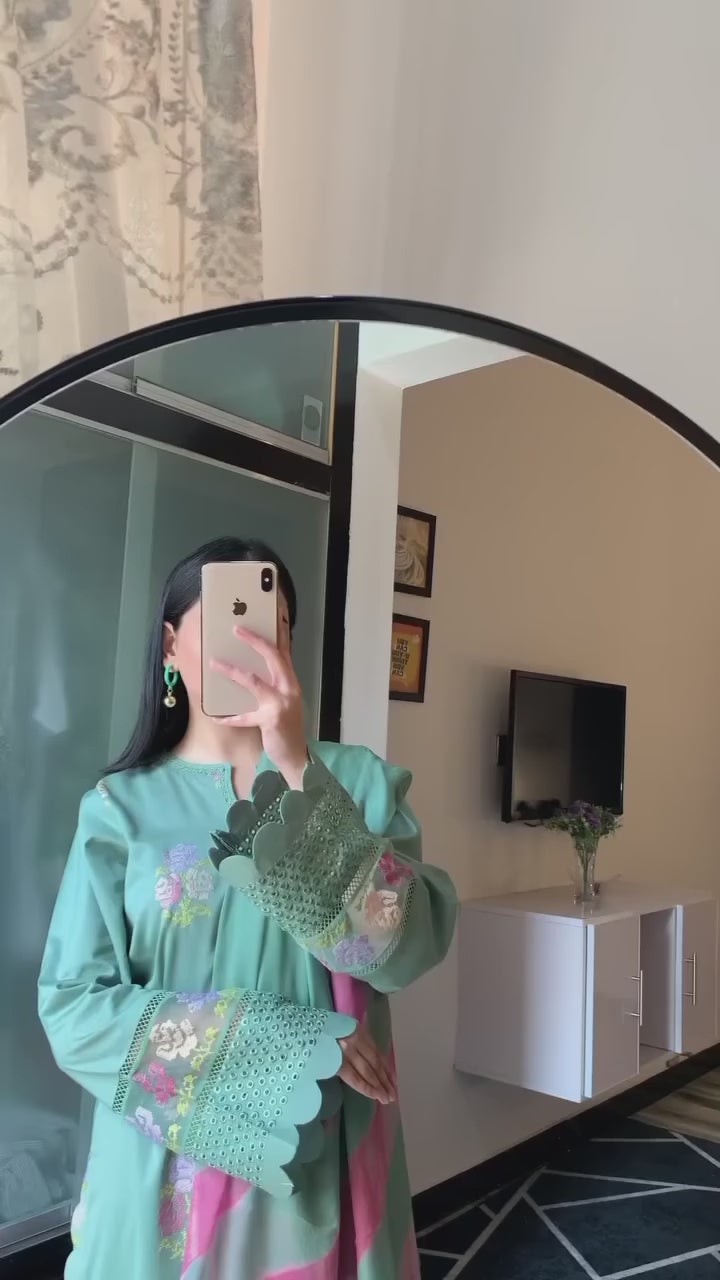 Anmol Blossom Emb 3PC – Luxury Embroidered Suit (Stitched)