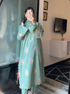 Anmol Blossom Emb 3PC – Luxury Embroidered Suit (Stitched)