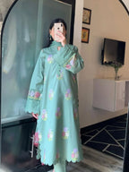 Anmol Blossom Emb 3PC – Luxury Embroidered Suit (Stitched)