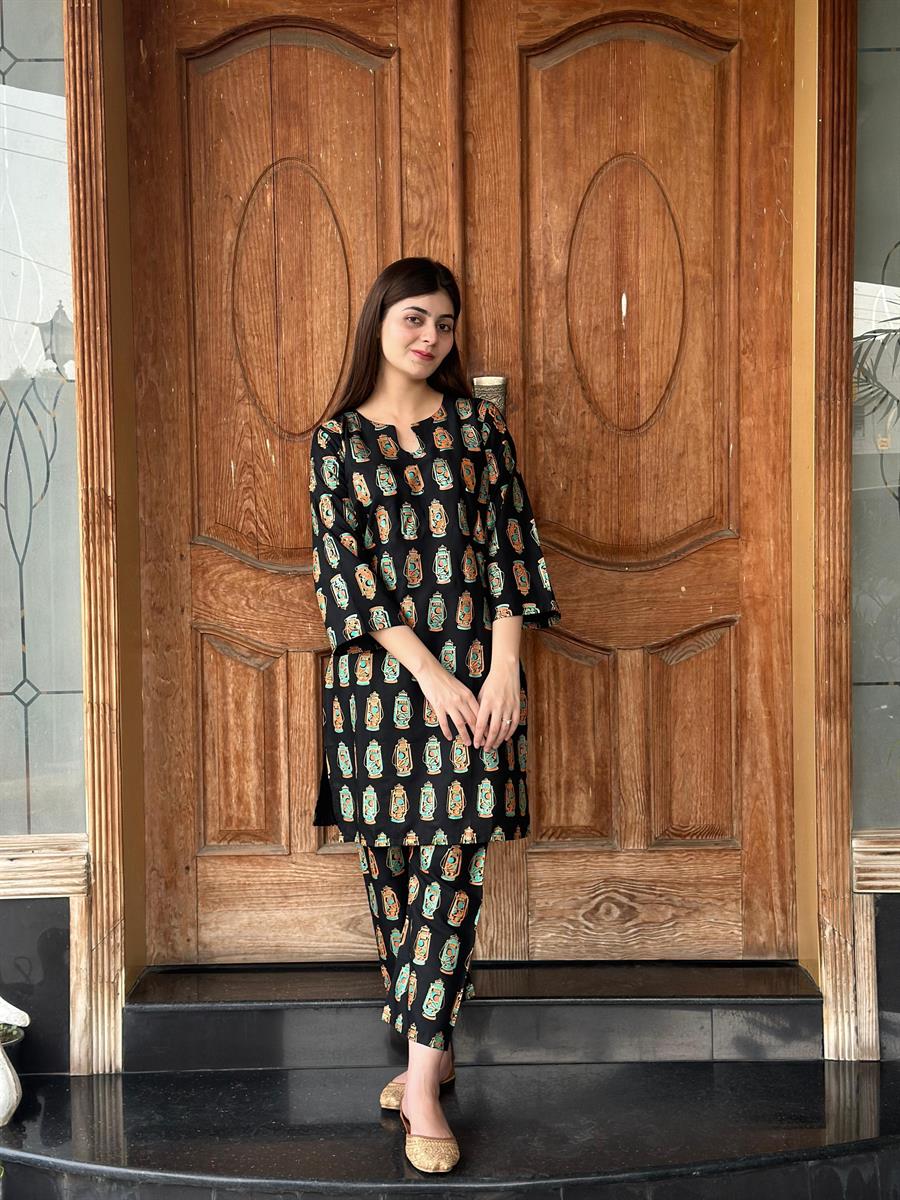 Laltain Printed 2 Piece Dress Stitched